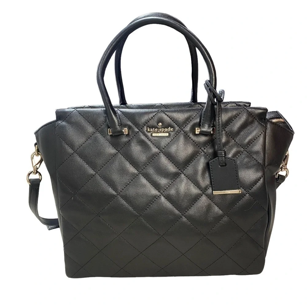 𝅺KATE Spade Emerson Place Hayden Black Satchel Bag